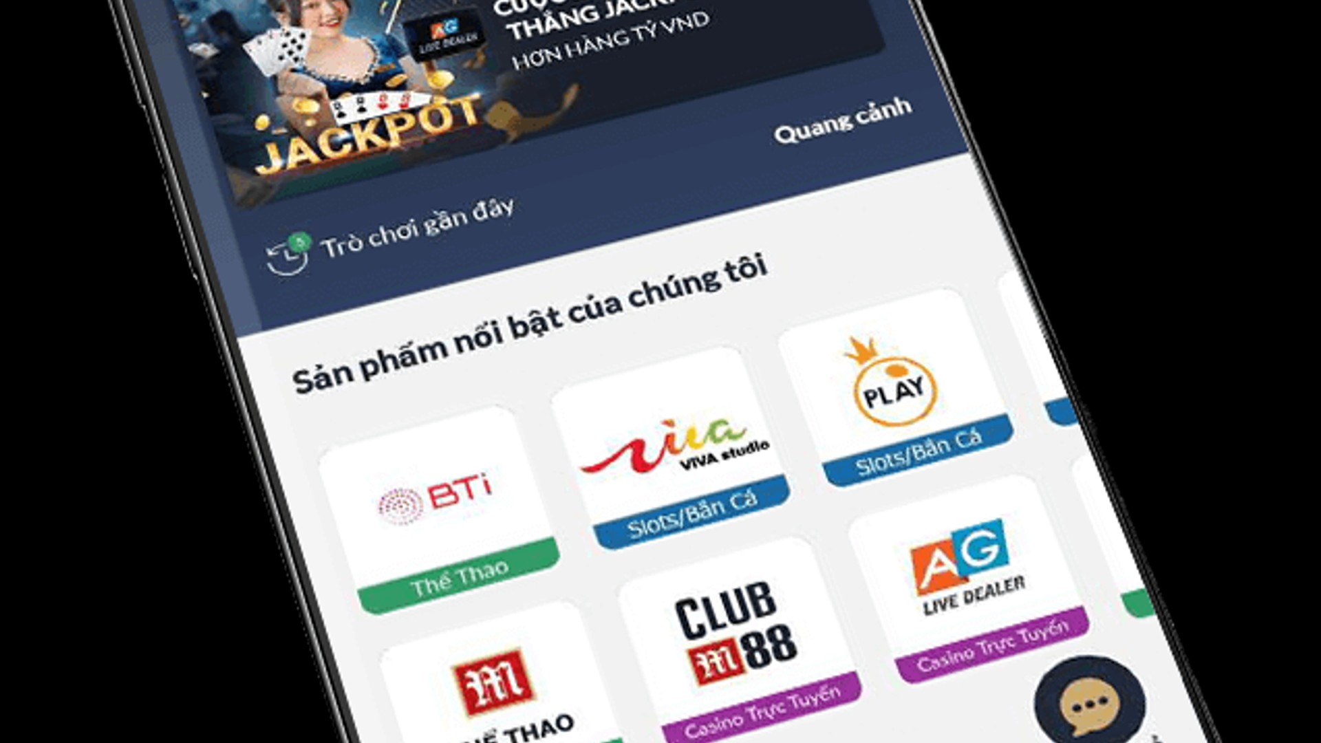 Giao diện ứng dụng alo789 trên điện thoại thông minh, hiển thị trận đá gà trực tiếp